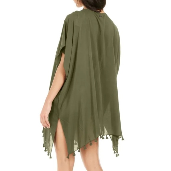 Dkny OLIVE Pom Pom Caftan Swim Cover-up, US Large/X-Large - Picture 3 of 4